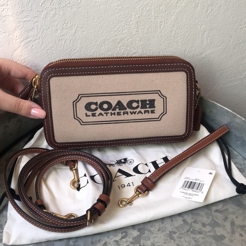 Coach Kira Canvas Crossbody Wristlet Bag